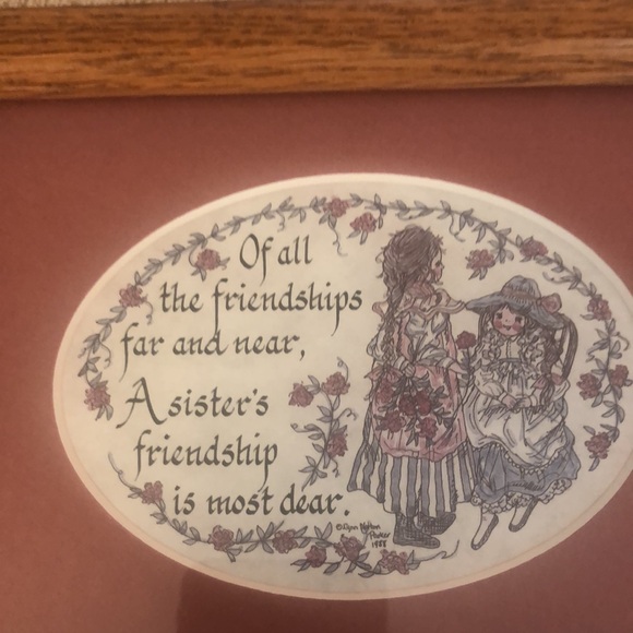 1988 Vintage Creative Calligraphy Lynn Norton Parker: Sister’s Friendship 8”x6” - Picture 2 of 4